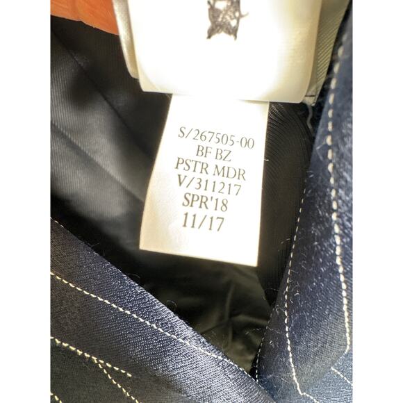 NWT Banana Republic Navy Pinstripe one button dressy Blazer Spring 2018 size 4 - Picture 12 of 15